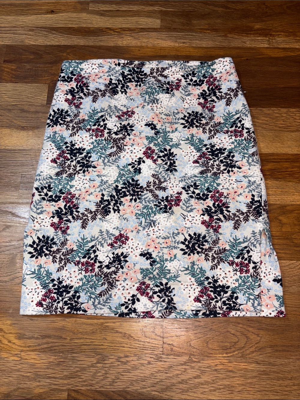 LOFT floral print pencil skirt